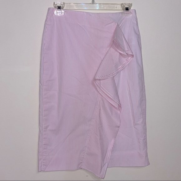 Pink and White J. Crew Pencil Skirt 2 - Picture 1 of 6